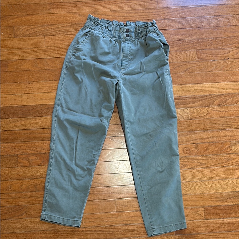 Women’s Paper Bag Green Pants